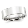 thumbnail image 1 of Mens 14K White Gold 7mm Flat Comfort Fit Wedding Band Ring, 1 of 4