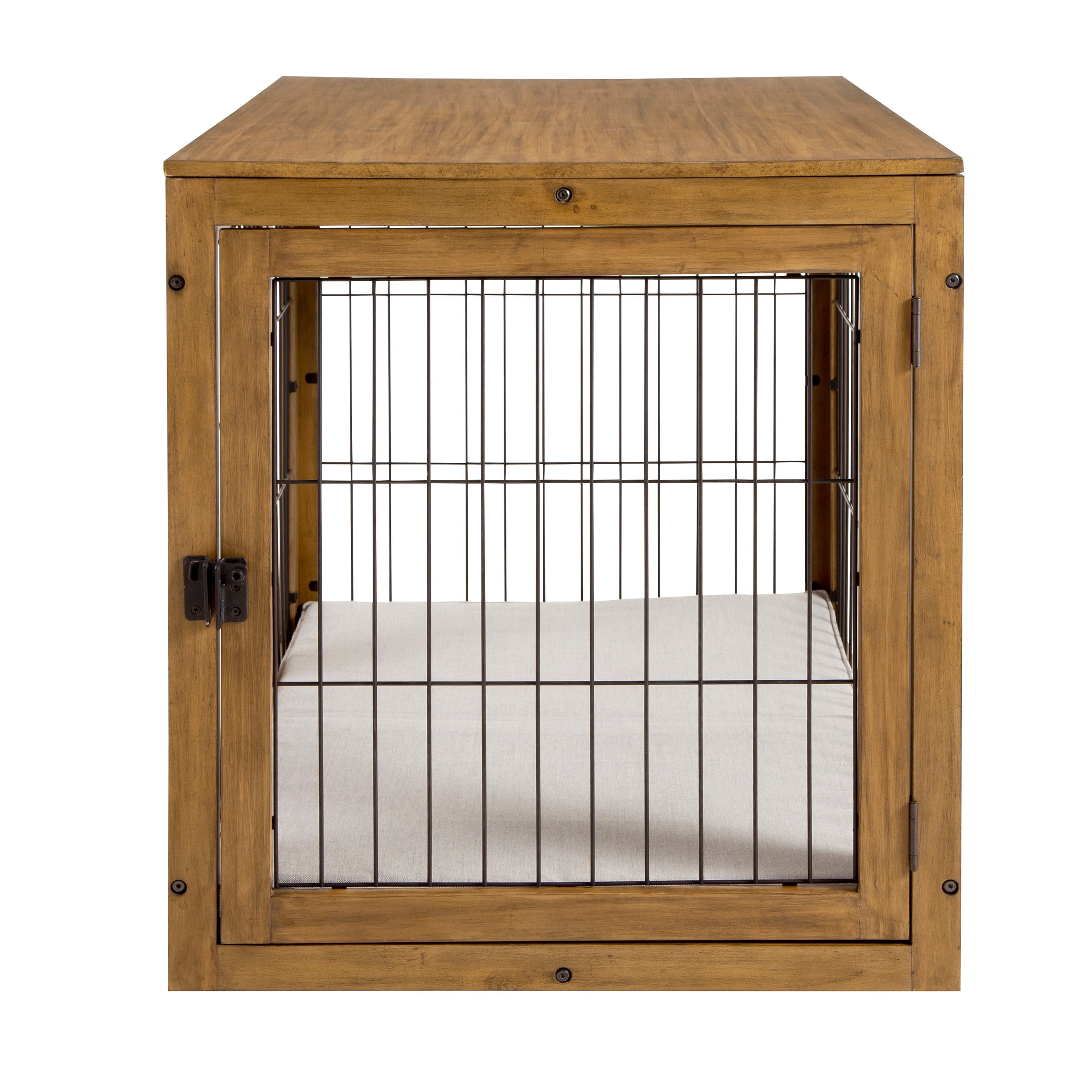 PETMAKER Furniture-Style Dog Crate with Double Doors and Cushion (Natural)