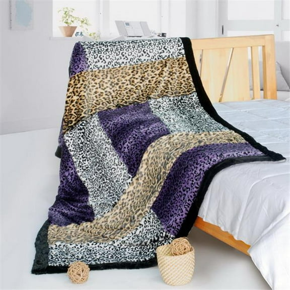 ONITIVA-BLK-103 61 by 86.6 in. Onitiva - Time Travel Patchwork Throw Blanket  White