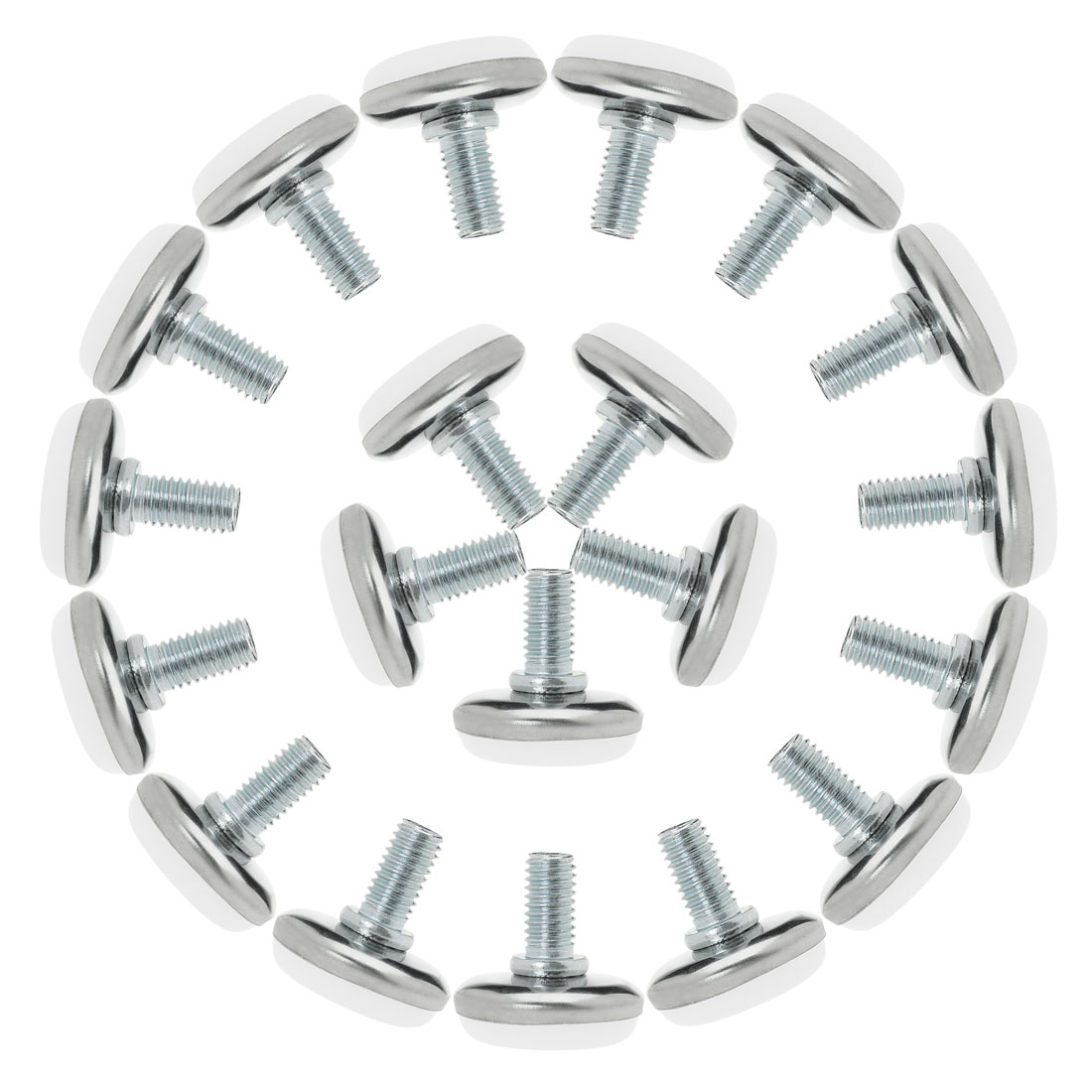 M8 x 25 x 30mm Furniture Leveling Feet Adjustable Leveler for Chair Leg