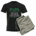 thumbnail image 6 of CafePress - The Man Myth Legend Papa Men's Dark Pajamas - Men's Dark Loose Fit Cotton Pajama Set, 6 of 7