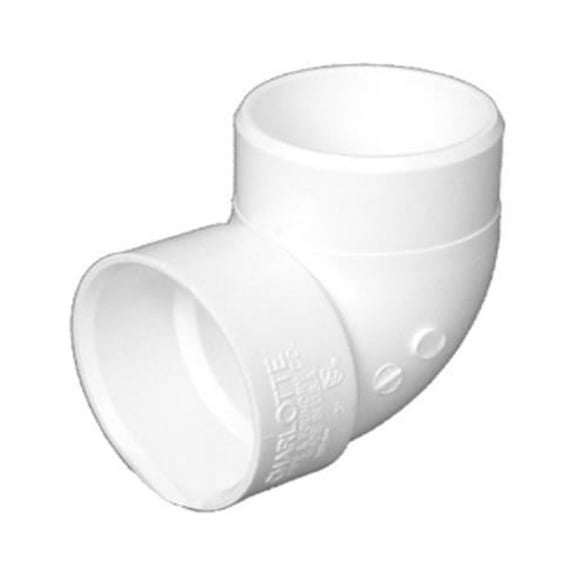 Charlotte Pipe PVC 00333 0600HA Schedule 40 DWV PVC 90-Degree Vent Elbow, 1-1/2 In. - Quantity 25
