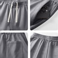 thumbnail image 4 of Uwinwear Men's Baggy Loose Fit Sweatpants Casual Drawstring Pants Y2K Wide Leg Stretchy Pants with Pockets Street Outdoor Fitness Jogging Pants,Dark Gray,XXL, 4 of 4