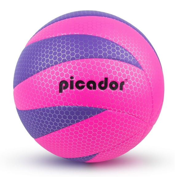MERKAPA Volleyball Official Size 5, PU Soft Touch Volleyballs for Youth Beginner, Indoor Outdoor Beach Volley Ball Play Training Sport (Purple & Pink)