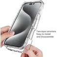 thumbnail image 3 of Case for iPhone 16 Pro Max Case Clear Crystal Non Yellowing Heavy Duty Soft TPU Dual Layer Bumper Rugged Protective Shockproof Slim Case Cover for iPhone 16 Pro Max Clear, 3 of 5