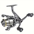 thumbnail image 2 of BIQIANWO 1pc 5.2:1 Speed Ratio Rotating Fishing Reel 13+1 Bearing Metal Spinning Wheel 8 Catties Brake Force Freshwater Universal Fishing Wheel, 2 of 5