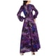 thumbnail image 4 of Vestido maxi casual de verano para mujer Vestido largo con vuelo floral bohemio con cuello en V para la playa Fridja yut3234, 4 of 6
