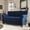 Blue, variant on 57" Modern Black 2-Seater Corduroy Sofa with Removable Cushions, Padded Armrests, High-Rebound Sponge, Solid Wood Frame, Easy Assembly for Living Room, Bedroom, Office