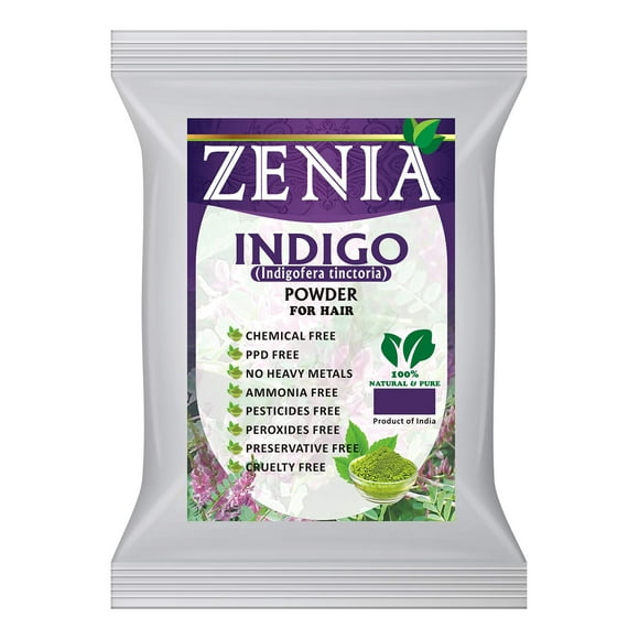 Zenia Indigo Powder (Indigofera Tinctoria) Color Tinte Cabello/Barba 100 gramos