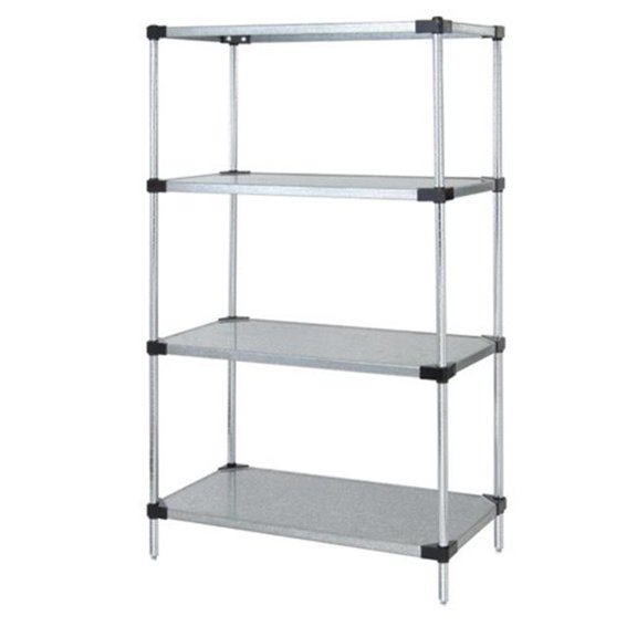 Quantum Storage WR54-2142SG 4-Shelf Galvanized Steel Solid Shelving Unit, 21 x 42 x 54 in.