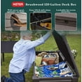 thumbnail image 6 of Keter Brushwood 120 Gallon Resin Outdoor Deck Box for Yard Tools, Brown, 6 of 10
