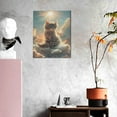 thumbnail image 3 of Rateoe Sunshine Cloud Kitten Pattern Decorative Picture – Unique Modern Wall Art, Ready-to-Hang Canvas Print for Home (Vertical), 3 of 6