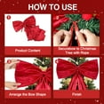 thumbnail image 2 of BouPower Christmas Decorations,Christmas Decor,5 Ft Giant Bows for Christmas Tree,Big Satin Bow for Tree Topper Window Wall Mantle Indoor Home Room Party Valentines Xmas Decoration, 2 of 7