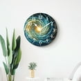 thumbnail image 4 of Wall Clock Silent Non-Ticking Battery Operated Modern Wall Clocks Decorative for Bathroom Kitchen-Galaxy Nebula Universe Starry Space Illustration(16inch), 4 of 4