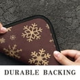 thumbnail image 6 of Brown Christmas Snowflake Pattern Door Rugs,Washable Non Slip Door Mats Indoor,Decorative Door Mats,Entry Mat Indoor for Entrance,Bedroom,Kitchen,Bathroom,30"x17", 6 of 6