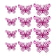 thumbnail image 4 of 12 piezas de pegatinas de pared de mariposa huecas 3D para decoración de pared, multiusos, impermeables, 3 tamaños para decoración de fondo, ligeras Rosa roja, 4 of 9