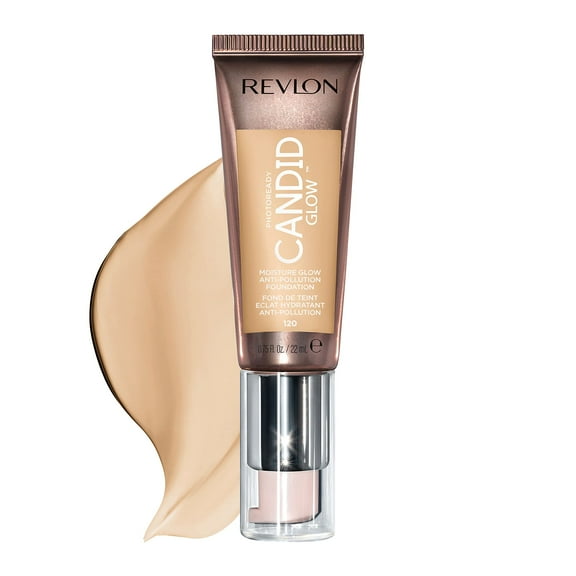 Revlon Photoready Candid Glow Moisture Glow Anti-Pollution Foundation: Enhancing Radiance with Vitamin E and Prickly Pear Oil -Paraben and Fragrance-Free-Blue Light Protection - Buff Shade, 0.75 Oz