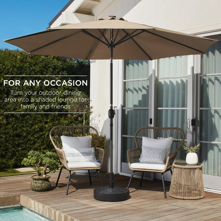 Best Choice 10ft Steel Patio Umbrella w/ Crank, Tilt Button Best Choice 10ft Steel Patio Umbrella w/ Crank, Tilt Button