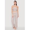 thumbnail image 2 of Womens Striped Wide Leg Pants, 2 of 4