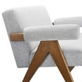 thumbnail image 6 of Loveseat Sofa Couch, Light Grey Gray, Fabric, Wood, Living Kitchen Cafe Bistro Hospitality Restaurant, Modern Contemporary HB36206, 6 of 9