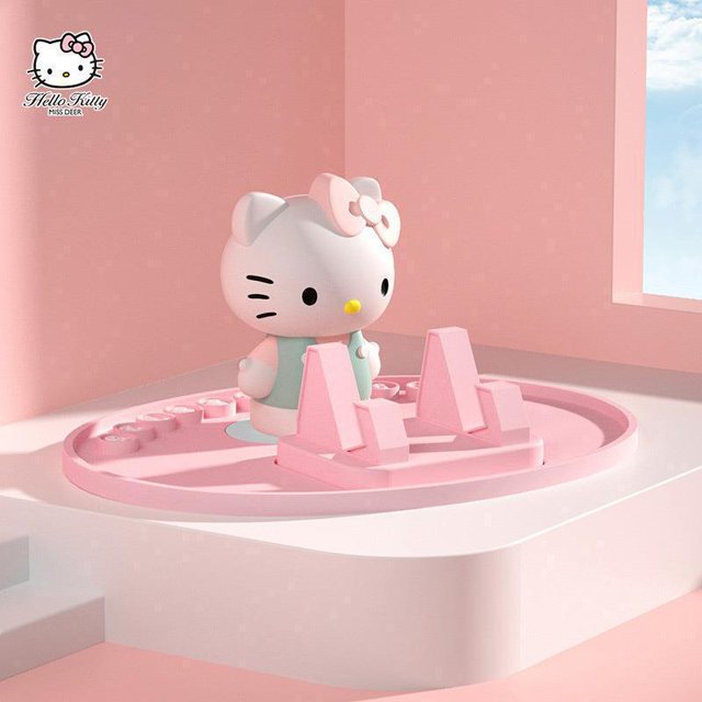 Sanrio-alfombrilla antideslizante para matrícula de coche, Hello Kittys Kawaii, adornos de Interior de Anime, soporte para teléfono móvil, juguetes para niña, regalo xuanjing unisex