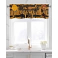 thumbnail image 2 of Black African Women Kitchen Valances for Windows Farmhouse Linen Window Valance Curtain for Living Room Window Treatment Boho Brown Elephant Giraffe Ethnic Valance Rod Pocket Topper, 60 x 18 Inch, 2 of 6