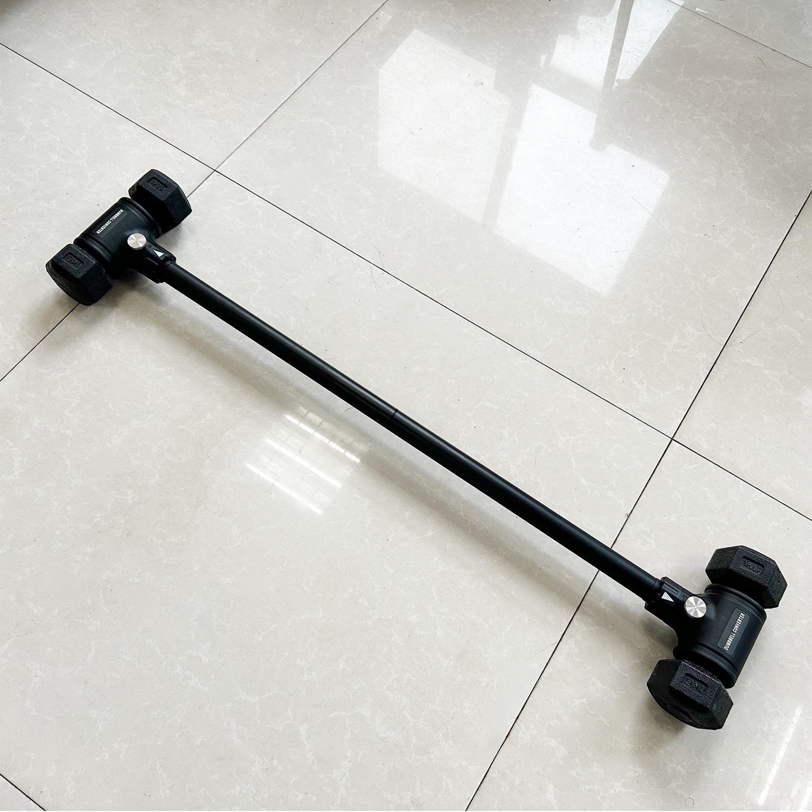 KORIKAHM Upgrade Dumbbell Barbell Converter Bar, Adjustable Weight Capacitry Bar Convert to Dumbbell Set for Home Gym Strength Training