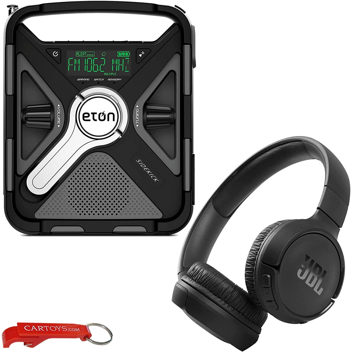 Hen ironie botsing Eton Sidekick Weather Alert + AM/FM Radio & JBL Tune 510BT Bluetooth  Headphones - Walmart.com