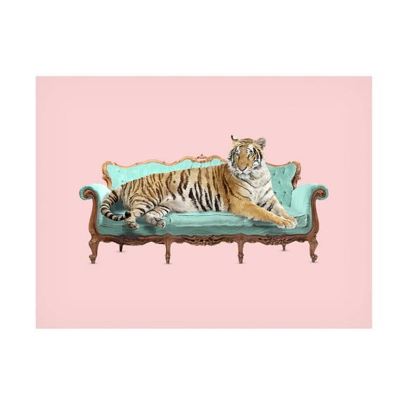 Robert Farkas 'Lazy Tiger' Canvas Art