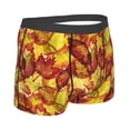thumbnail image 3 of Balery Autumn Mosaic Maple Leaves Men's Boxer Briefs, Soft and Breathable Cotton Underwear with nylon Waistband-Small, 3 of 9