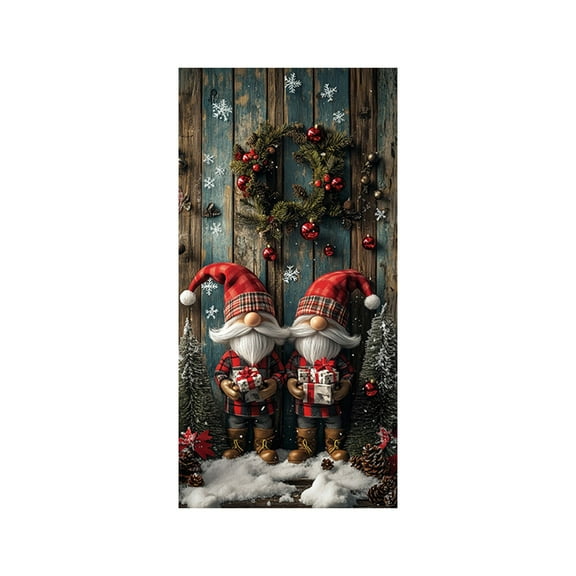 HCBY Merry Christmas Door Cover New Year Decorations Xmas Background Banner Xmas Door Hanging Covers for Front Porch Home Indoor Outdoor New Year Decoration (Comprehensive#22)