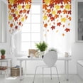 thumbnail image 5 of Fsddascl Orange Yellow Maple Leaf Blackout Curtains for Bedroom/Living Room, Thermal Insulated Kitchen Curtains, Thanksgiving Fallen Leaves Grommet Darkening Window Treatment Drapes 42"x84"x2, 5 of 6