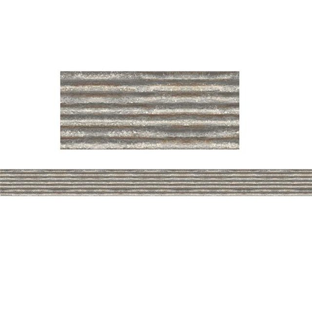 Teacher Created Resources TCR3428-6 Corrugated Metal Border Trim - 6 Each