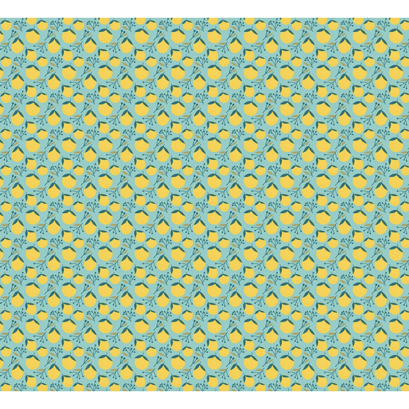 Blend Textiles Mia Charro Floral Pets Haruko Aqua Cotton Fabric By Yd