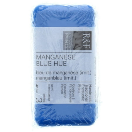UPC: 0836943000032 | R&F Handmade Paints Encaustic Paint Cake  40ml  Manganese Blue Hue