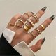 thumbnail image 3 of Gold Stackable Rings for Women Trendy Stocking Stuffers Cute Rings Stuff Boho Moon Star Butterfly Knuckle Ring Set Gold Jewelry Christmas Gifts 2024, 3 of 5