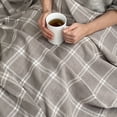 thumbnail image 3 of Farmhouse Living Double Windowpane Plaid Fringe Throw Blanket, 3 of 5