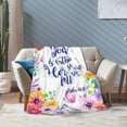 thumbnail image 2 of Prayer Blanket Throw with Scripture Religious Gift for Women Girls Friends Christian Spiritual Healing Blanket Home Bed (Bible Verse Blanket, S (40x50in)), 2 of 6