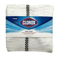 Clorox Dish Cloths 9 Count (3 Packs of 3 Cloths), White With Grey