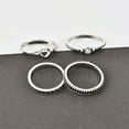 thumbnail image 4 of RYRDWP Women Bohemian Vintage Silver Stack Rings Rings Set, 4 of 6