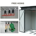 thumbnail image 7 of 6X4ft Outdoor Metal Storage Shed Double Hinged Door Lockable for Backyard Garden, 7 of 7