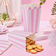 thumbnail image 5 of NOGIS 50 Pcs Pink Paper Popcorn Boxes, Small Pink and White Striped Popcorn Bags, Striped Patterned Decorative Boxes for Party Favors, Movie Theater Decorative Popcorn Container (Pink), 5 of 7