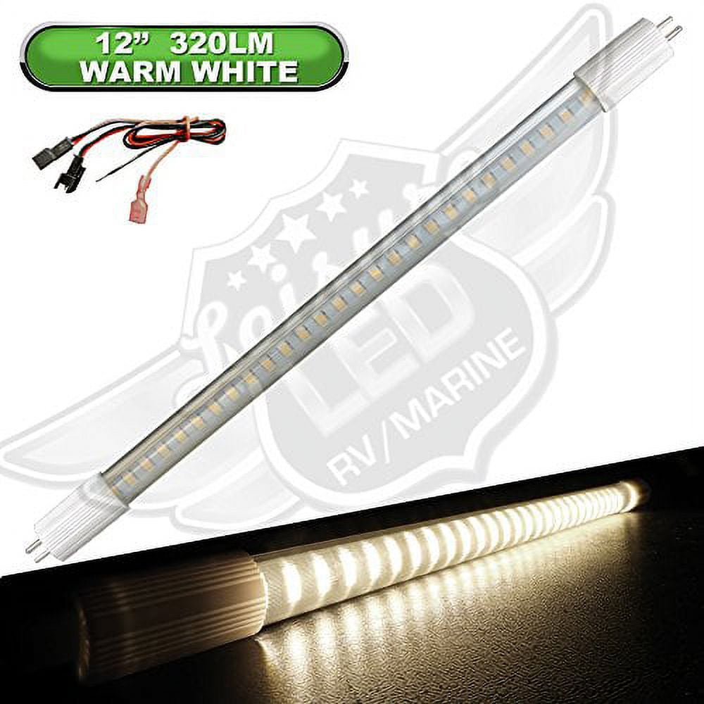 RV Light Bulb LED T5, 12" Florescent Tube Replacement, 320 LUM (Warm