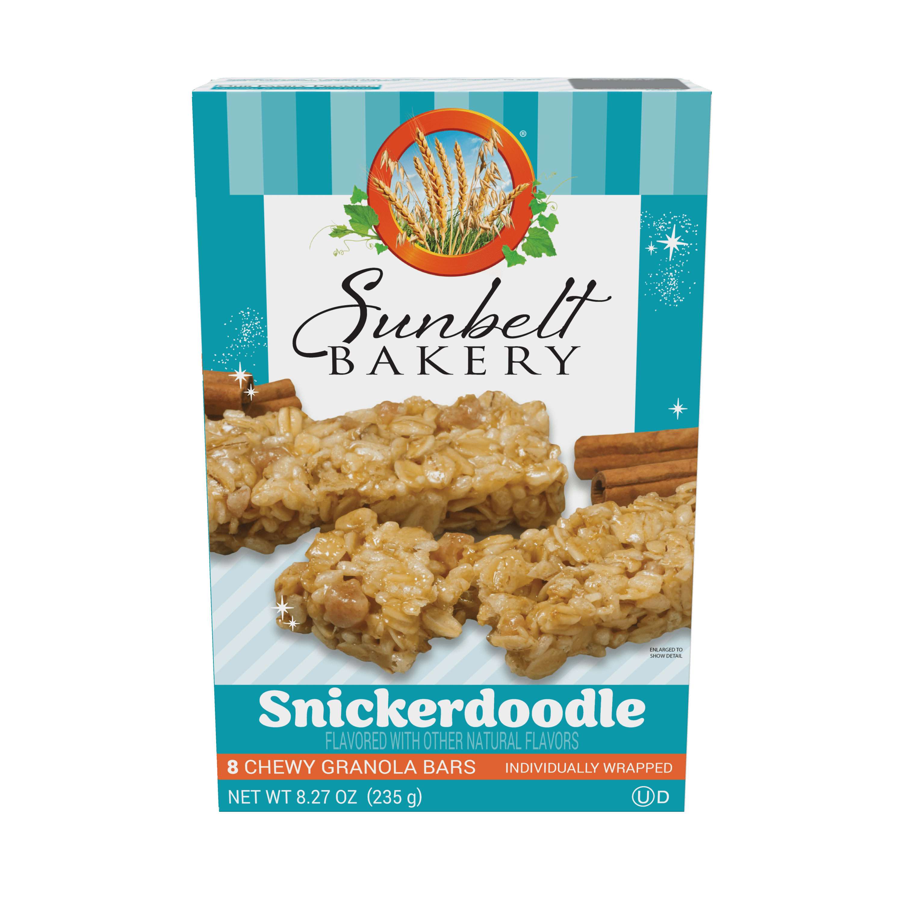 Sunbelt Bakery Snickerdoodle Chewy Granola Bars, 12 Boxes, 96 Individually Wrapped