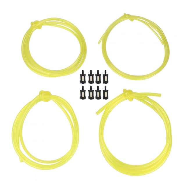 Fdit 1.5 Meters Fuel Line Hose (4 Sizes) With 8 Pieces Fuel Filters, Replacement Set,Replacement Set For Chainsaw String Trimmer,Fuel Line Hose