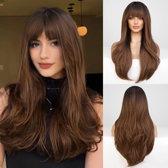 Long Wavy Wigs for Women,Synthetic Hair Wig for Daily A4