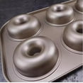 thumbnail image 5 of Molde para donas para hornear - Molde para donas antiadherente con 6 moldes para donas - Incluye bandejas para donas de acero, 5 of 5