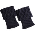 thumbnail image 3 of Festive Knitted Leg Warmers for Party Outfits and Winter Boot Covers with Holiday Pattern Design, 3 of 3