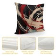 thumbnail image 4 of Nawypu  Red Black Grey Abstract Throw Pillow Cover,Red and Black Pillow Covers, Modern Geometric Decorative Throw Cushion Cover for Bedroom Couch Sofa Living Room Decor, 4 of 5