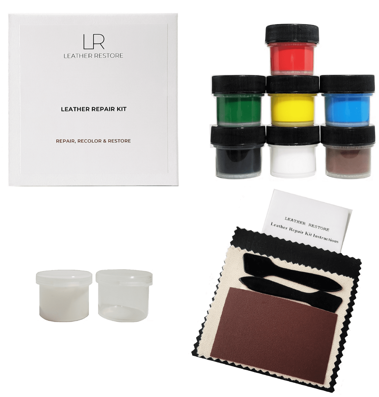 Leather Restore Air Dry Leather and Vinyl Repair Kit Fixes Rips